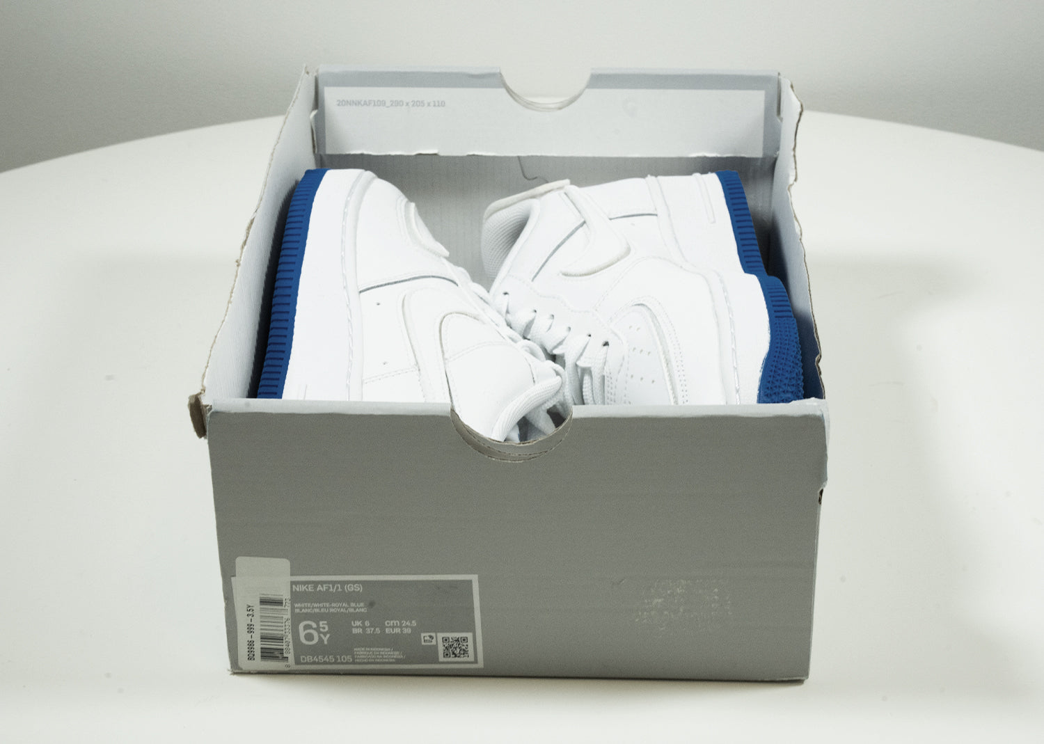 Second Chance - Shoes nike Air Force 1/1 White Royal Blue (GS) | NEW